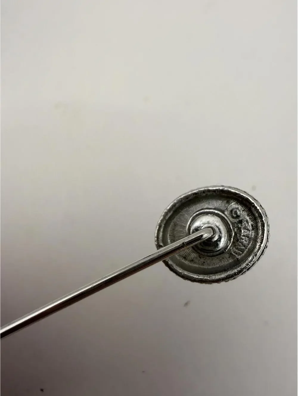 Sarah Coventry Vintage Silver Tone Stick Pin with Black Oval Stone